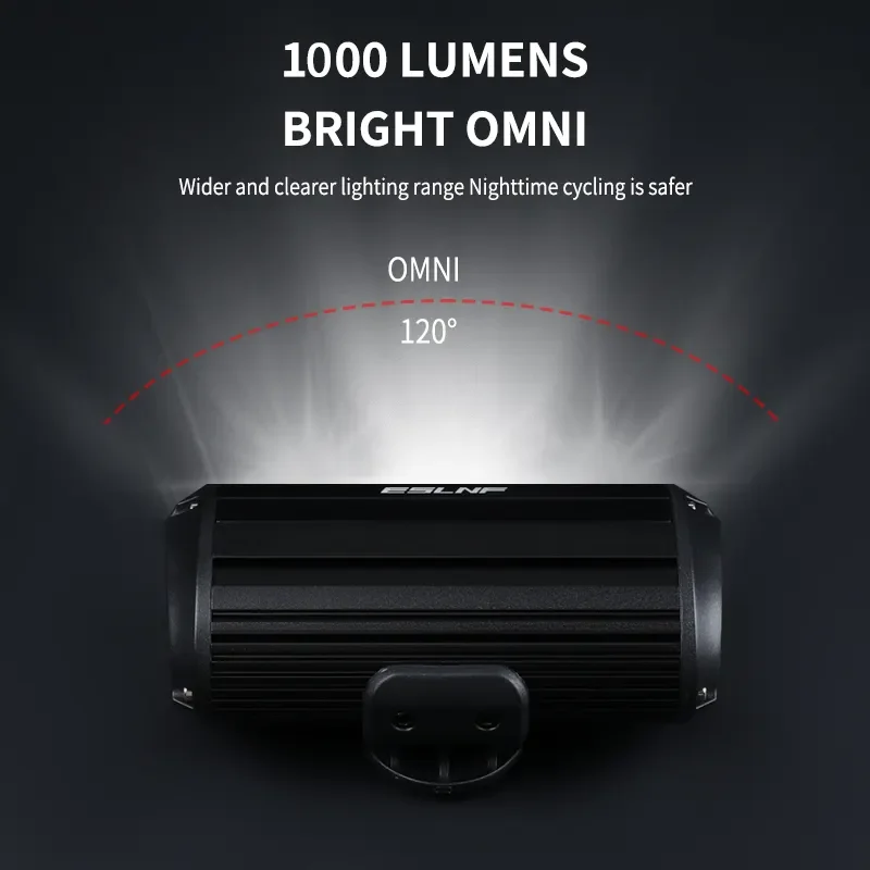 Waterproof 1000 Lumens Hoisting Bike Headlight USB Rechargeable MTB Front Light Aluminum Alloy Road Bicycle Flashlight