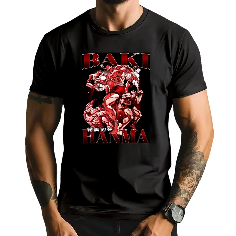 

Anime Baki Haman Tshirts Harajuku Vintage 100% Cotton 2023 New Washed T Shirt For Men Hip Hop Streetwear Oversize T-shirt