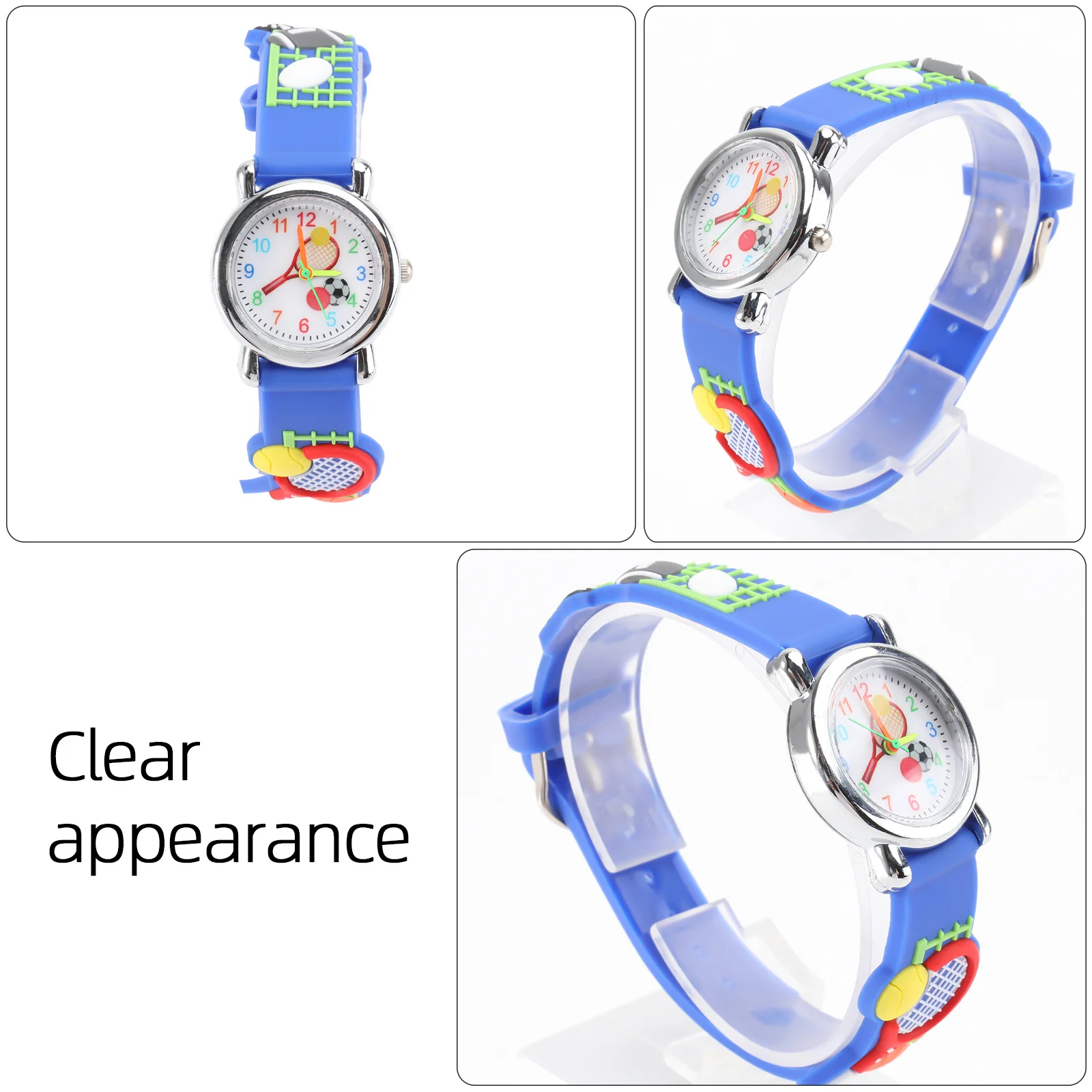 

Kids 3D Cartoon Watch Soft Strap Adjustable Buckle Durable Alloy Case Comfortable Wristband Birthday Halloween for Children