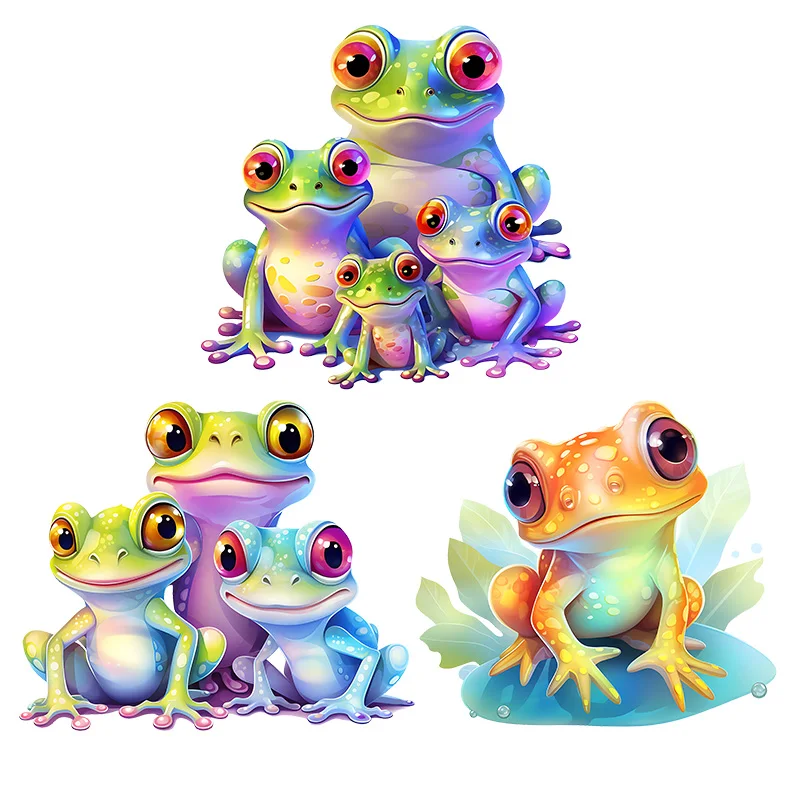 

MT928#Cute Frogs Decal Bedroom Entryway Living Room Porch Home Decoration Wall Stickers, Removable Toilet Stickers