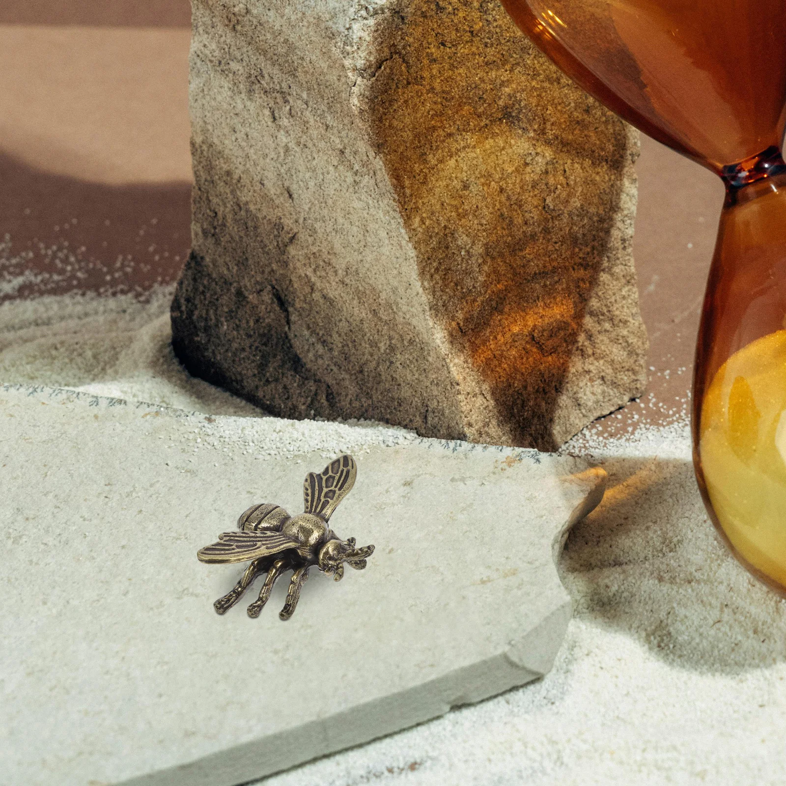 

3pcs Brass Craft Bee Gold Home Small Bee Shaped Statue For Living Room Shelf Table Desk Decor Vintage Golden Brass