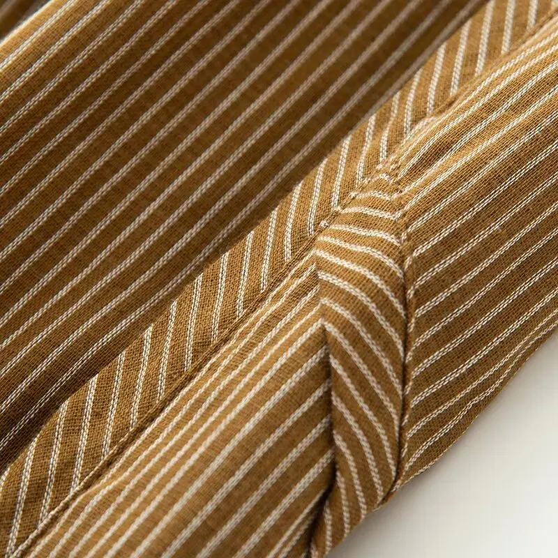 Pantaloni da donna con stampa a righe alla moda Design con tasca laterale Pantaloni larghi a gamba lunga dritta 2025 Autunno/Inverno Street Style da donna