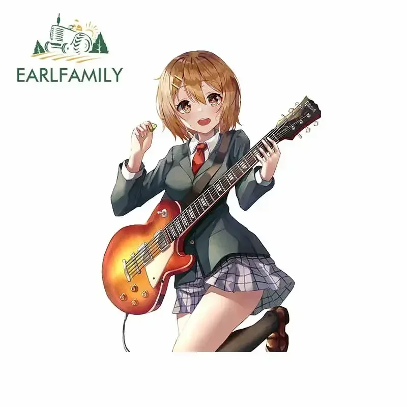 EARLFAMILY 43cm X 37.4cm for Hirasawa Yui Anime Car Stickers and Dercals Personality Waterproof Door Wall Car Head Decor
