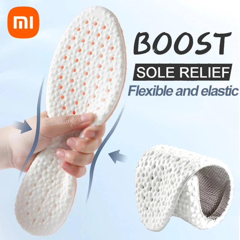 2024 Xiaomi Man Women Sport Soft Insoles Stretch Breathable Deodorant Cushion Orthopedic Pad Shock Absorption Increased Insole