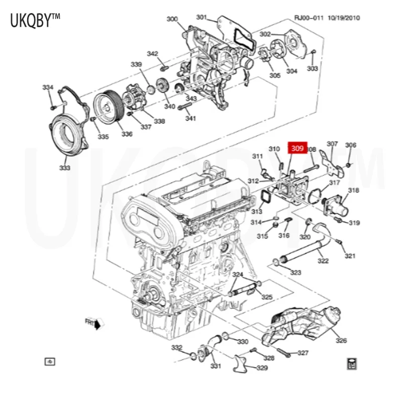 Suitable for Cr uz e, Ji ng ch en g, Yi ng la ng, Ju nw ei, Malibu thermostat assembly, thermostat rubber 55579951