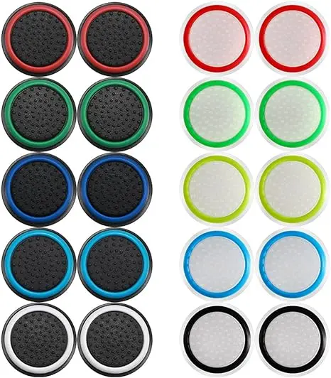 20Pieces Analog Stick Joystick Controller Performance Thumb Grips For PS5, PS4, Xbox One, Xbox Series X/S Controller