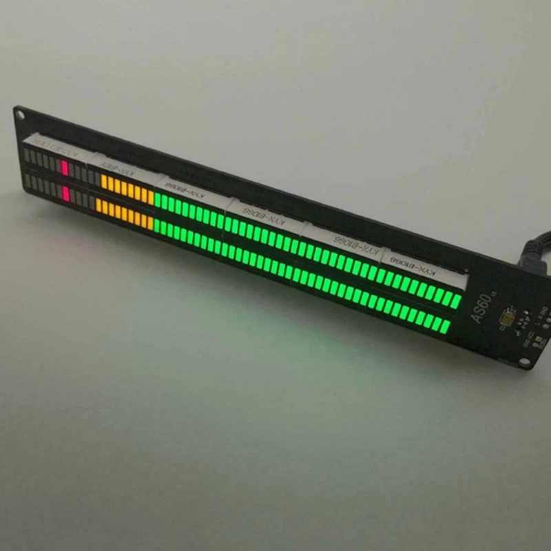 AS60 LED-Musikspektrum-Display-Analysator Stereo-Audiopegel-VU-Meter