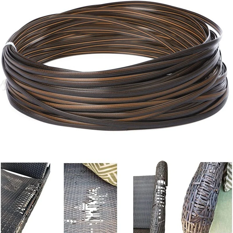 Kit de reparación de mimbre plano, accesorio de repuesto de plástico para silla de Patio