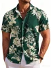 Hawaiian Men's Short Sleeved Shirt Premium 3D Plant-Print Casual Fashion