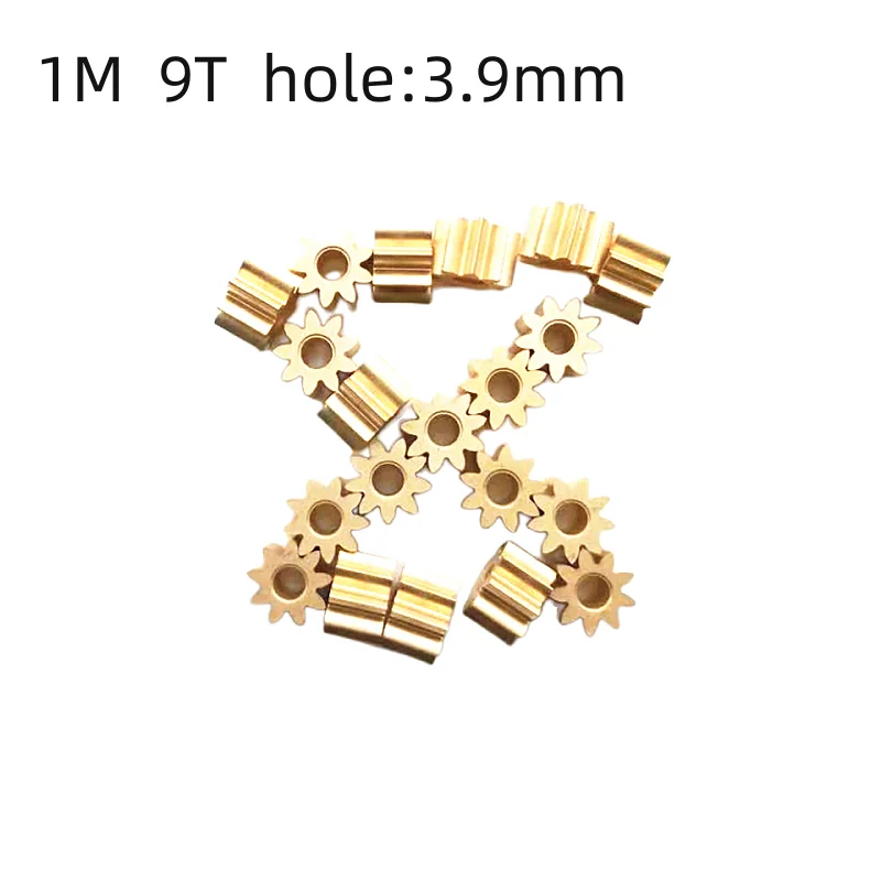 

Copper gear 1M 9T bore 3.9MM diameter standard gear