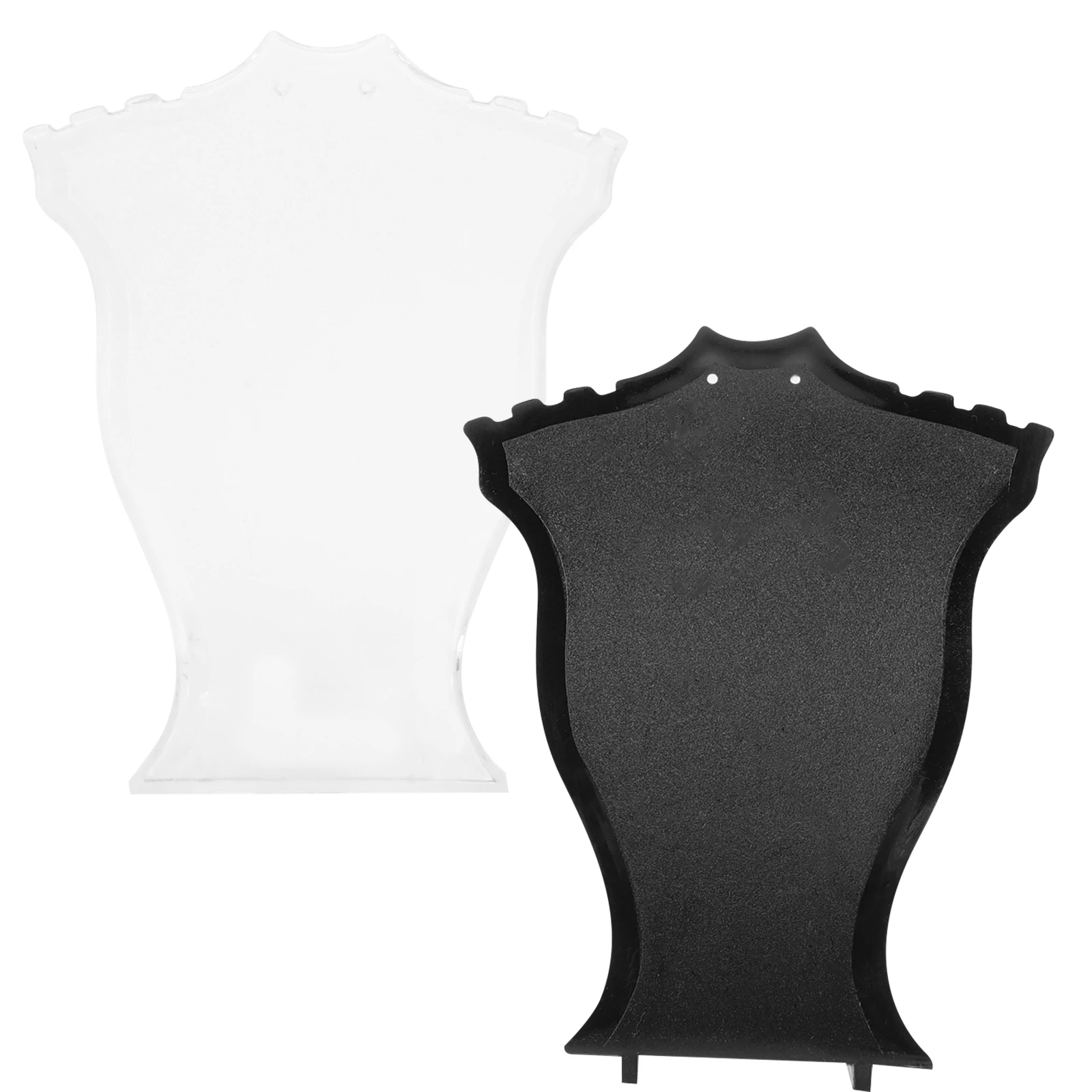 

2 Pcs Necklace Earring Display Stand Jewelry Holder Bust Model Jewellery Organiser T-shaped for Necklaces