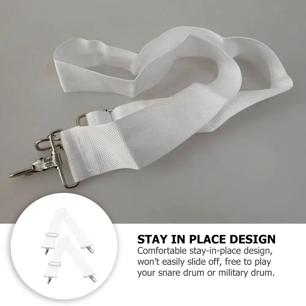 2Pcs Adjustable Snare Drum Strap One Size Fits Most Comfortable Non-Slip Military Marching Drum Sling for Men Women