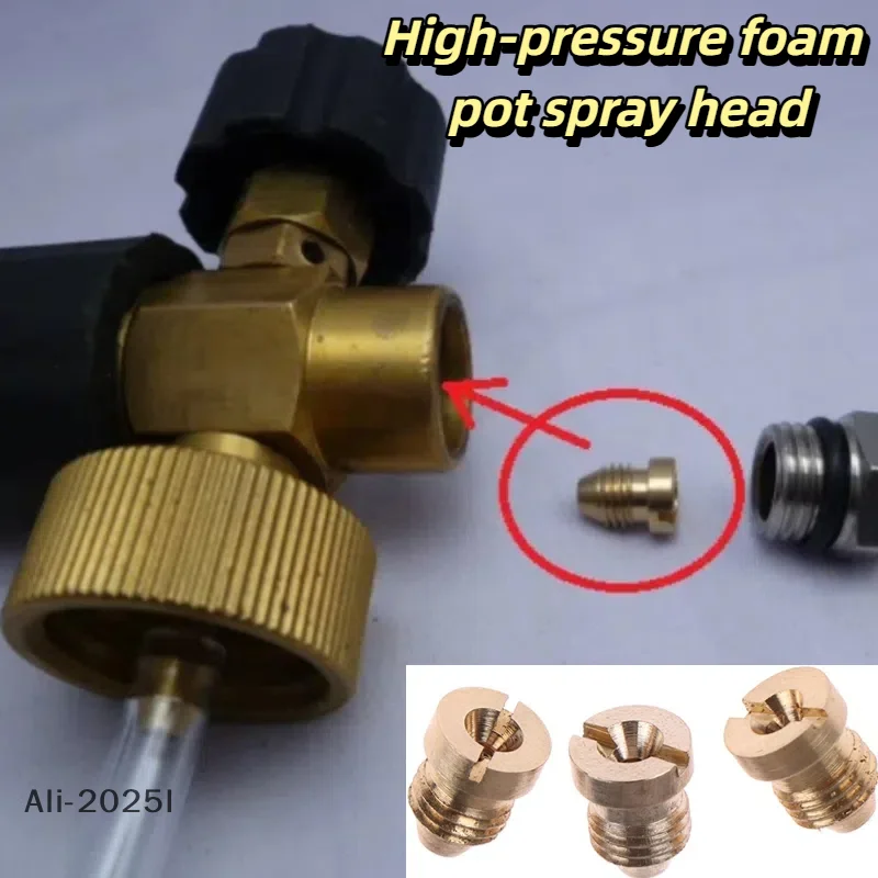 

1.1-1.4mm Nozzle High Pressure Cleaner Washer Nozzle Foam Orifice Pot Accessories Copper Spray Core Mesh Filter Car Wash Tool