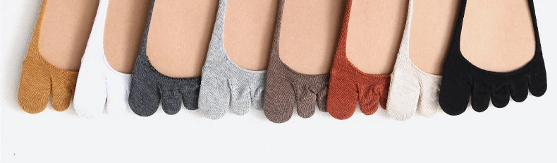 6 Paar Sommer-Zehensocken für Damen, einfache einfarbige, schweißableitende, antibakterielle, unsichtbare Mädchensocken, Laufsportsocken – Detail 1
