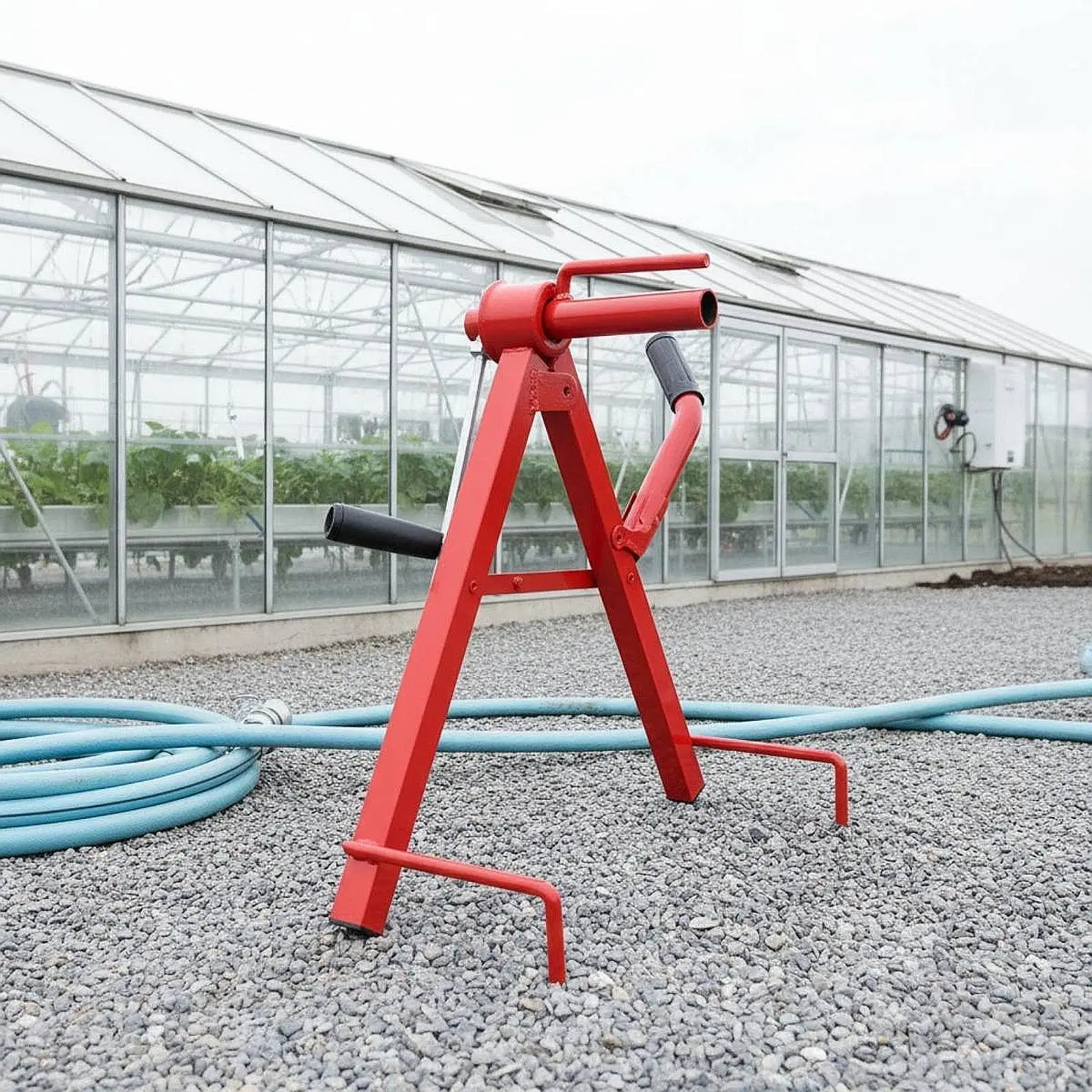 Hand Crank Water Hose Reel Foldable Cart Heavy Duty Organizer for Agricultural and Household Use