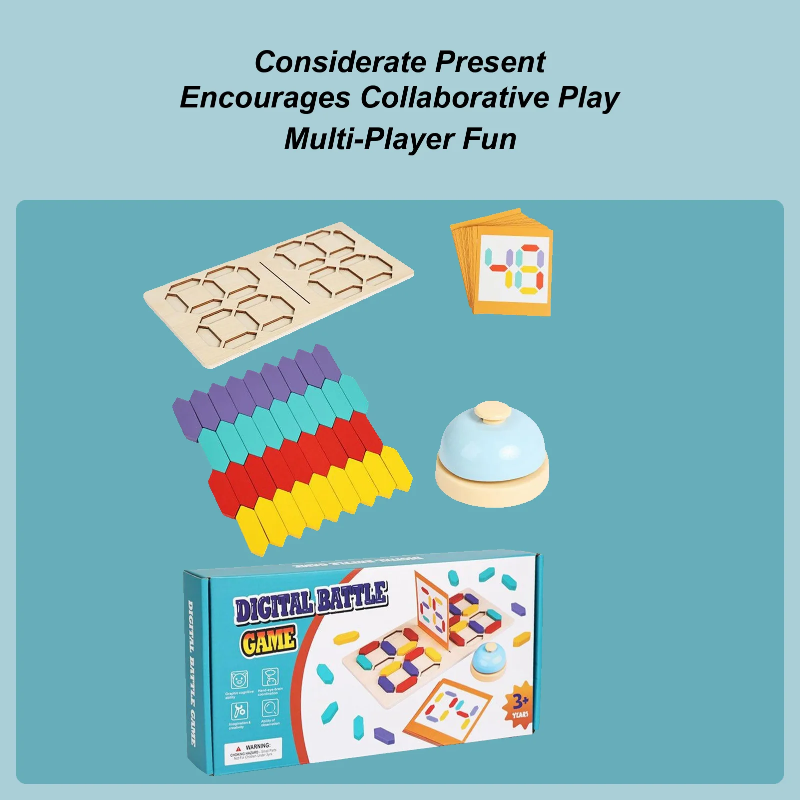 Holzpuzzles für Kinder, Zahlen-Herausforderungsblock, passendes Spiel, Holzpuzzle für Klassenzimmer, Schreibtisch, Kindergarten, Aktivitätsstrumpf