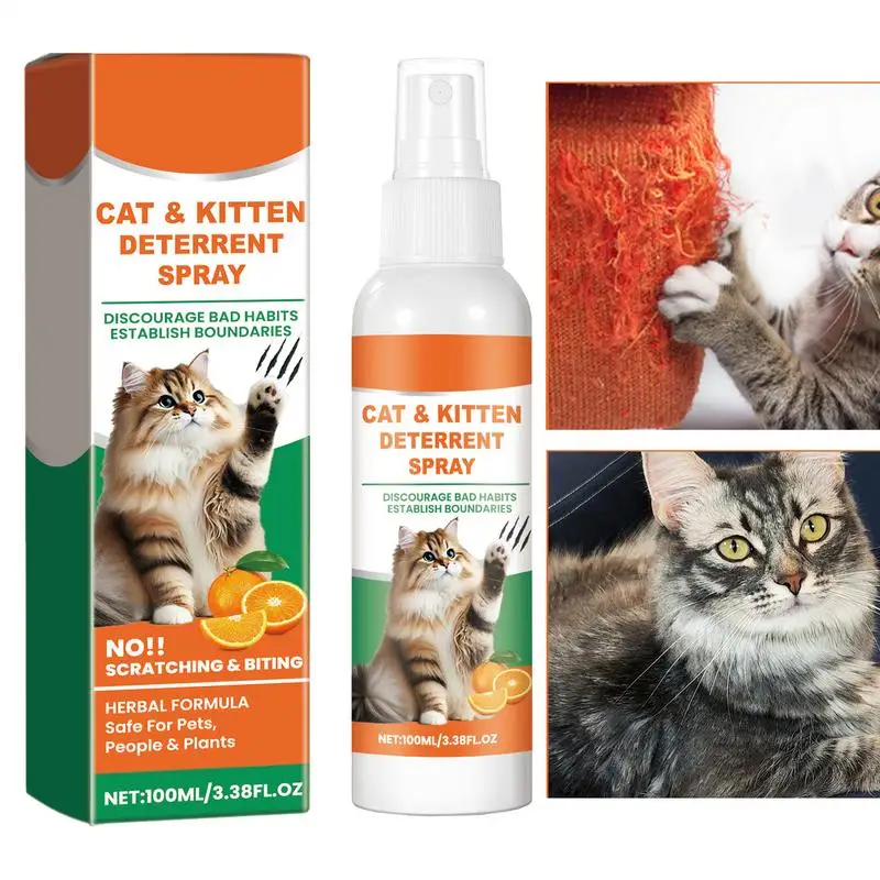 

100ML Cat Repellent Spray Cat No Scratch Spray Natural Cat Scratching Spray Pet Training Liquid Stop Sofa Chewing Pet Accessory