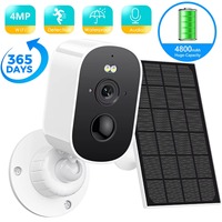 BESDER 4MP 2K WiFi Camera Solar Battery Powered Wireless Outdoor Security HD PIR Human Detection iCSee CCTV Video Surveillance
