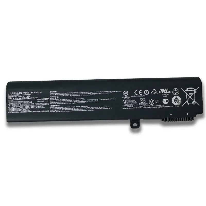 BTY-M6H 10.86V 4730mAh 51Wh High Capacity Replacement Li-ion Battery for MSI GE72 GP62 GL62 PE60 MS-16J1 MS-16J2 MS-16J3 Laptop