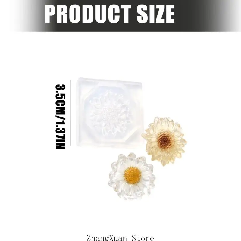 Blumenförmiges Seifenherstellungswerkzeug für DIY-Handwerk, Gänseblümchen-Kerzengießwerkzeug mit Blütenblattstruktur zum – Detail 6