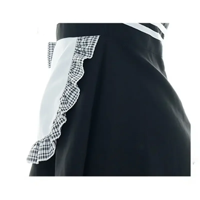 New Two-Dimensional Sexy Suit Maid Costume Japanese Bell Neck Decoration Low-Cut Hollow Cross-Lace Cosplay Fake Two Clothes