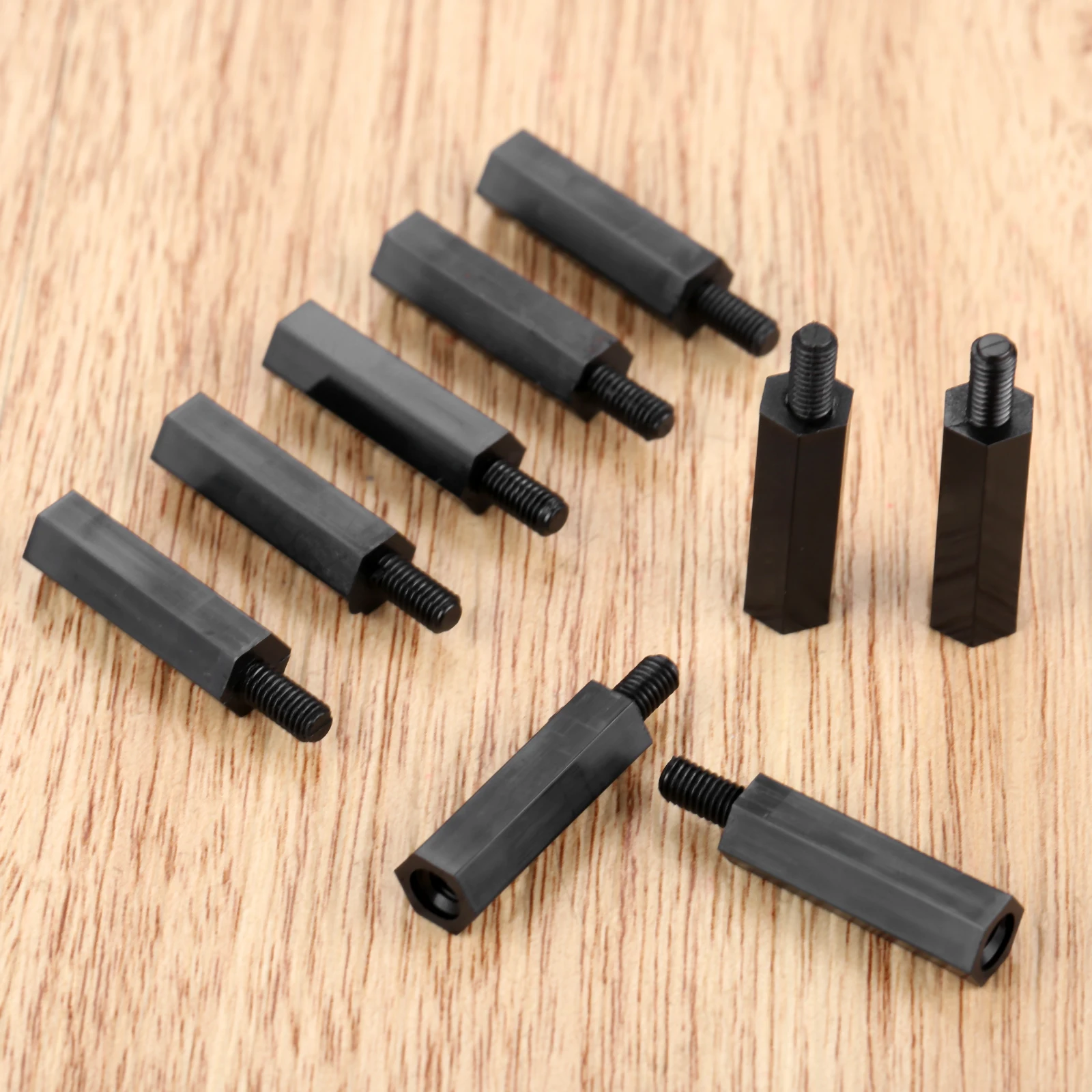 100pcs Black Standoff 3mm Male To Female Nylon Plastic Spacer Hex Nut M3*18mm/22mm For PCB Circuit Board