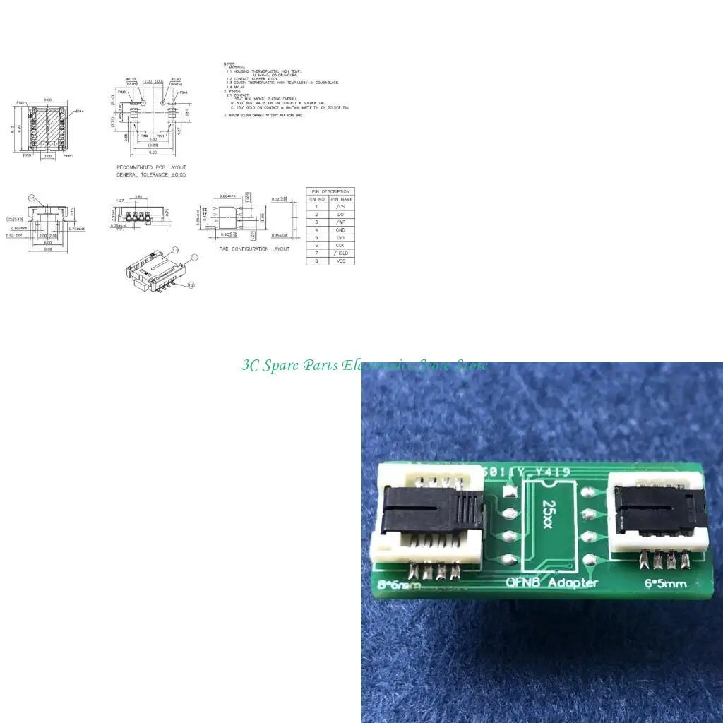 

SZ Hard 8x6 And Space Efficient 6x5 Chip Programming Socket For Electronics Manufacturing