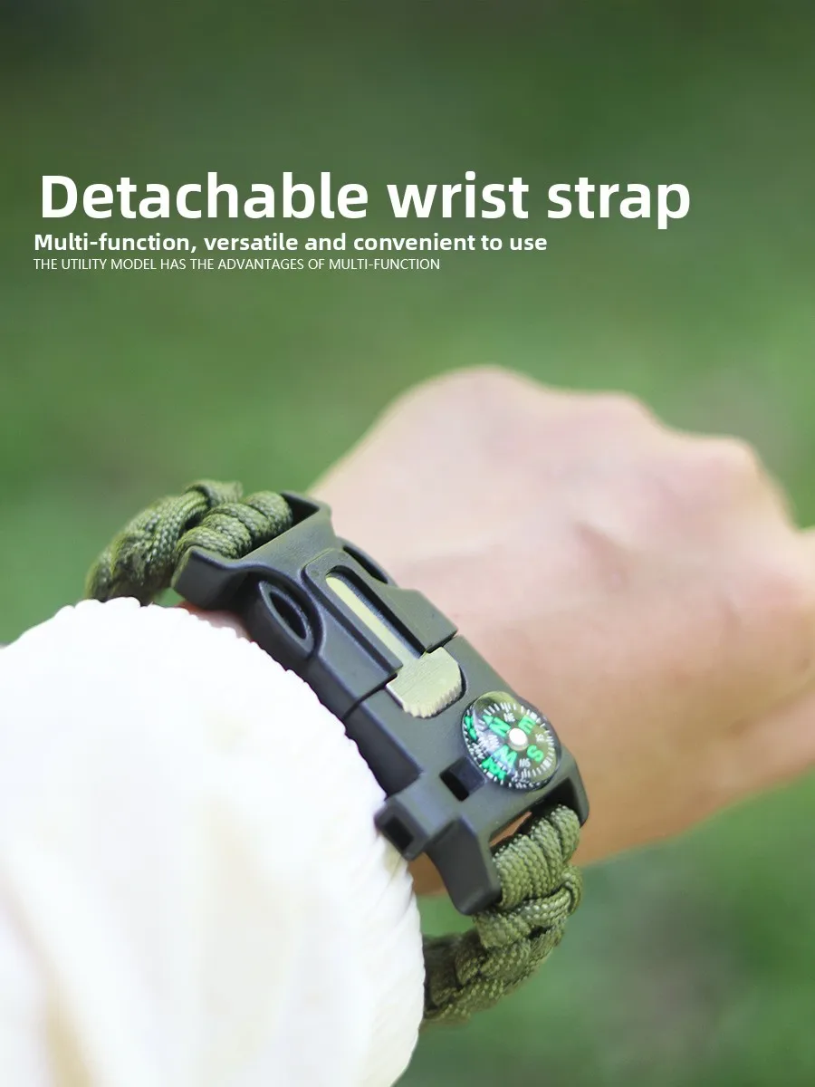 

Браслет из паракорда для улицы — многофункциональный семижильный браслет из паракорда (5 в 1)