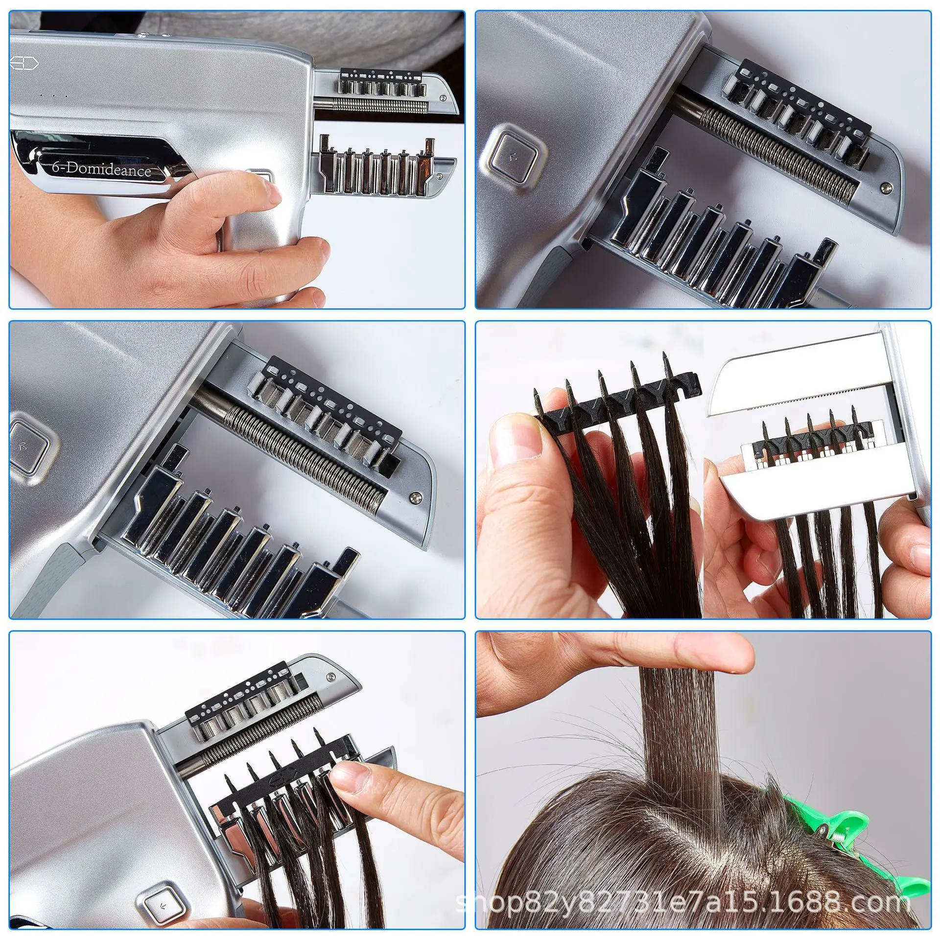 6D-3 hair extensions machine 6d Hair Connector Salon Hair Styling Tools silver machine hair extension accessories