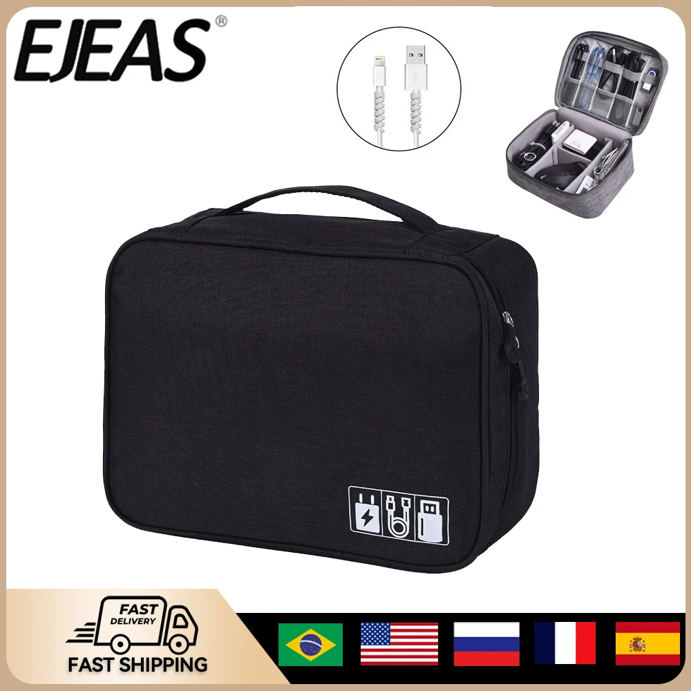 EJEAS V6 Pro/V4 arbitre interphone casque sac de rangement USB ligne de données chargeur prise sac de rangement étanche voyage cosmétique organisateur
