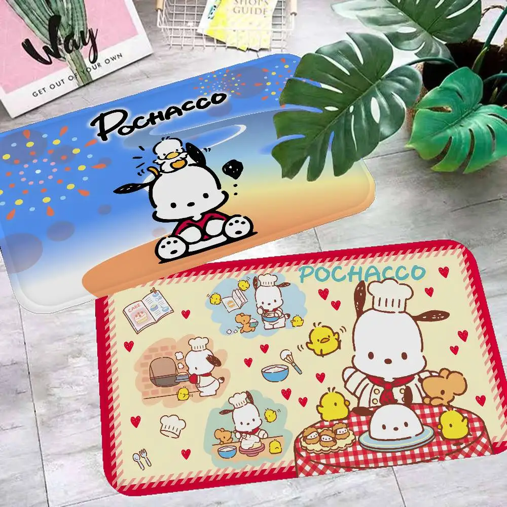 Cute Cartoon Puppy P-PochaccoS Room Mats Retro Multiple Choice Living Room Kitchen Rug Non-Slip Welcome Rug
