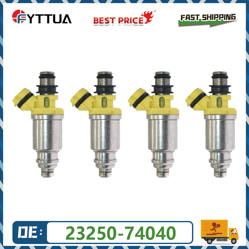 

4pcs Fuel injector 23209-74040 23250-74040 For Toyota Celica MR2 RAV4 1990-1992 2.2L I4