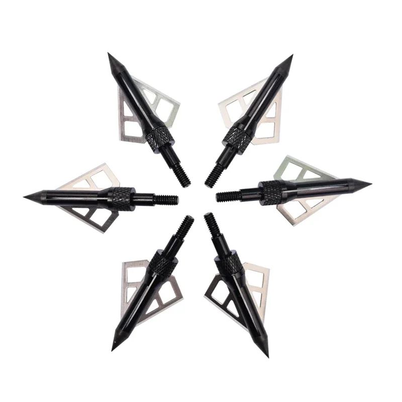 

12 шт., 100 зерен, 3 лезвия, охотничьи наконечники для стрел, металлические наконечники для стрельбы из лука, охоты, стрельбы, бесплатная доставка