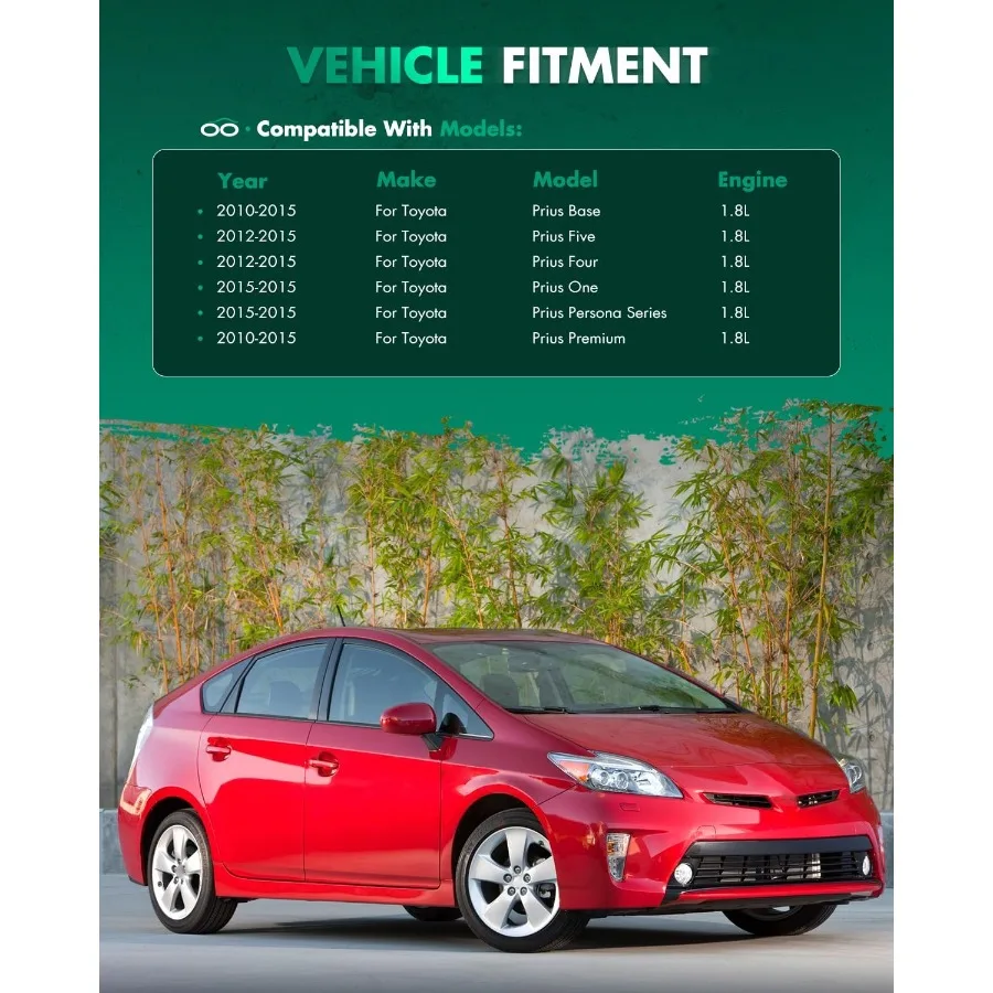 جناح سبويلر خلفي أسود غير لامع لسيارة تويوتا بريوس 20102015 و20122015 تويوتا بريوس المكونات يناسب تصميم الركيزة يعزز Ae #2