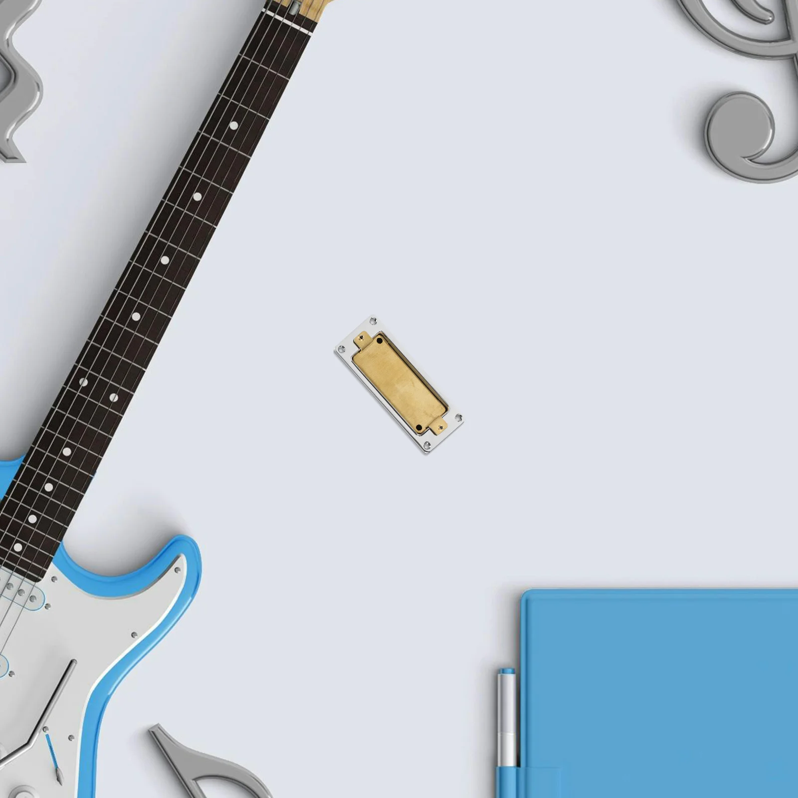 

2Pcs Guitar Humbucker Pickup Frame Copper Neck Bridge Pickup Base Plate Replacement for Style Electric Guitar Silver