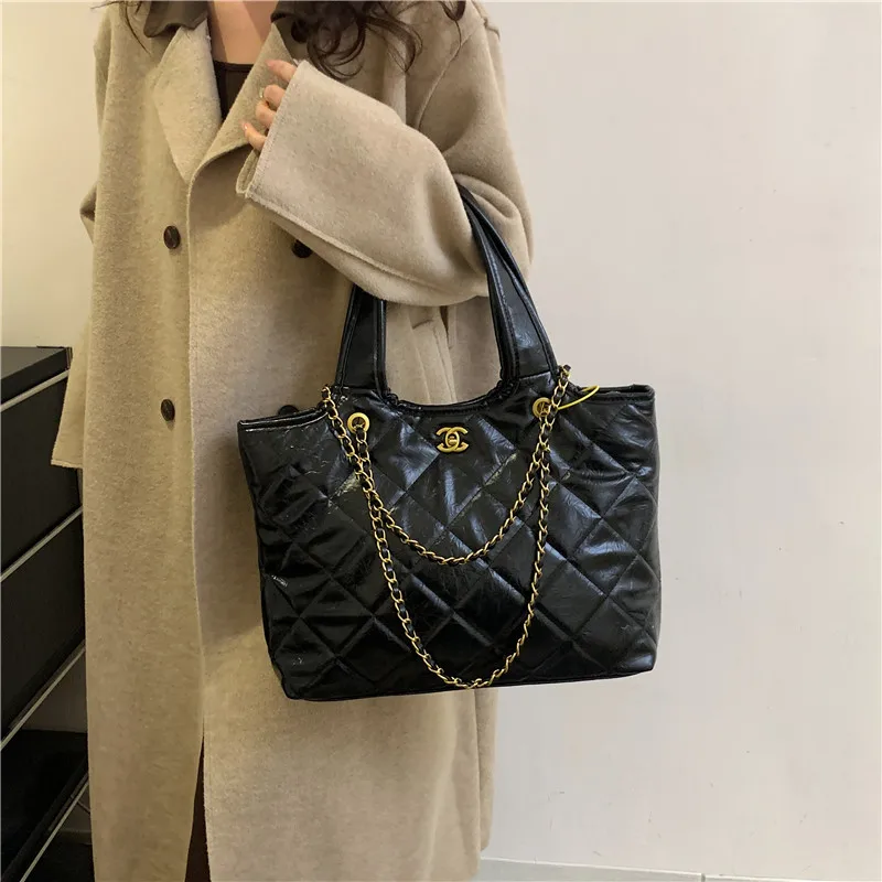 

Роскошная женская сумка, кожаная сумка через плечо, элегантная классика через плечо, известные дизайнерские популярные сумки-тоут