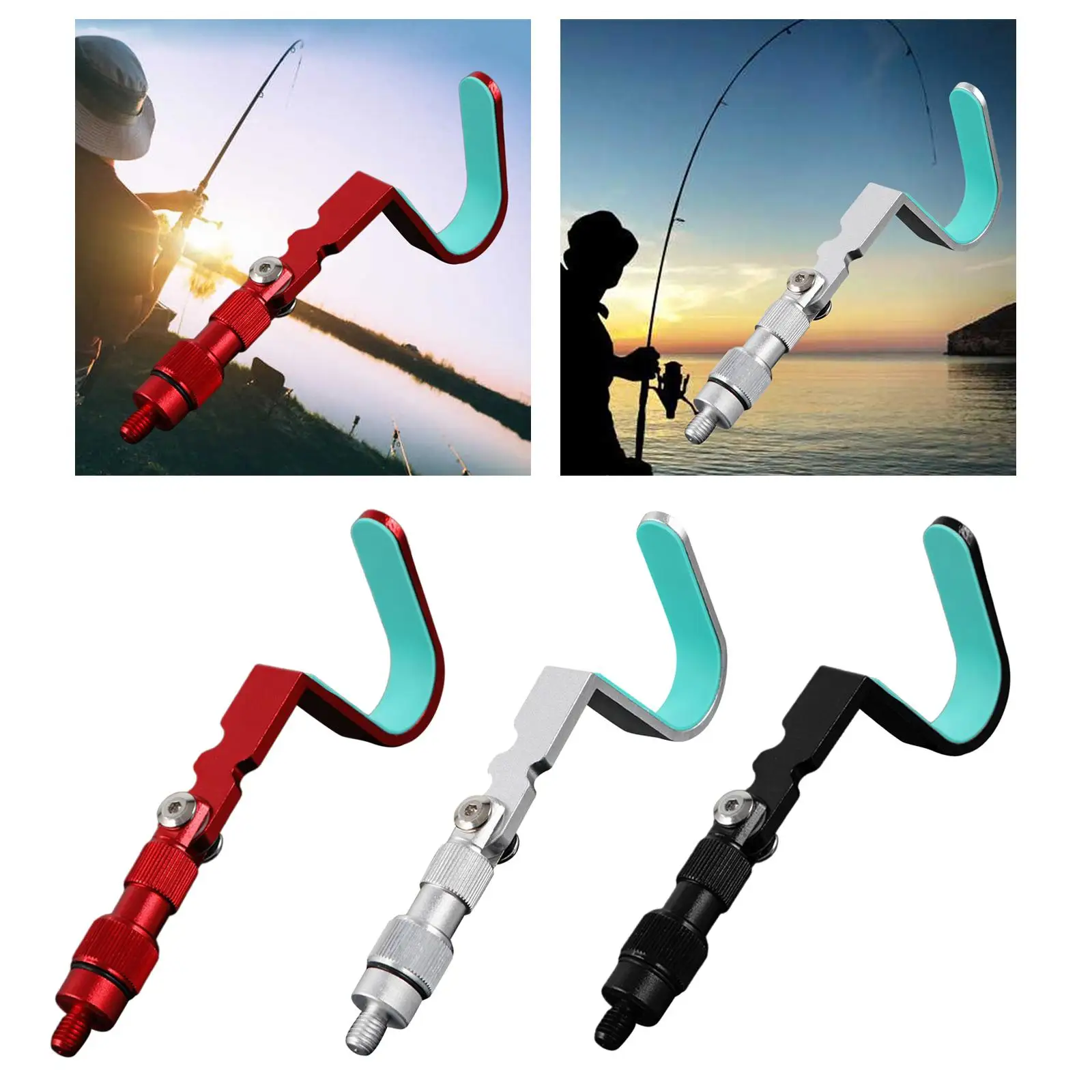 Fishing Pole Bracket Practical Sturdy Corner Bracket Head Multifunction Aluminum Alloy for Outside Travel Picnic Fishing Device