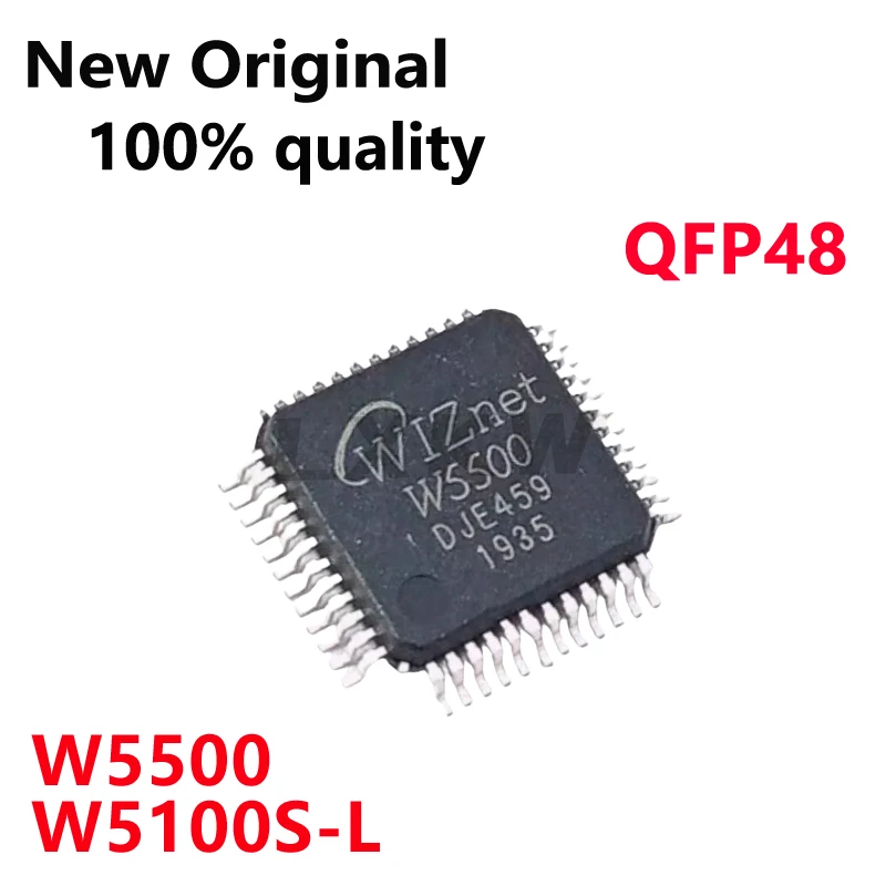 (1piece) New Original W5500 W5100S-L QFP48 Microcontroller chip Ethernet hardware TCP IP protocol stack In Stock