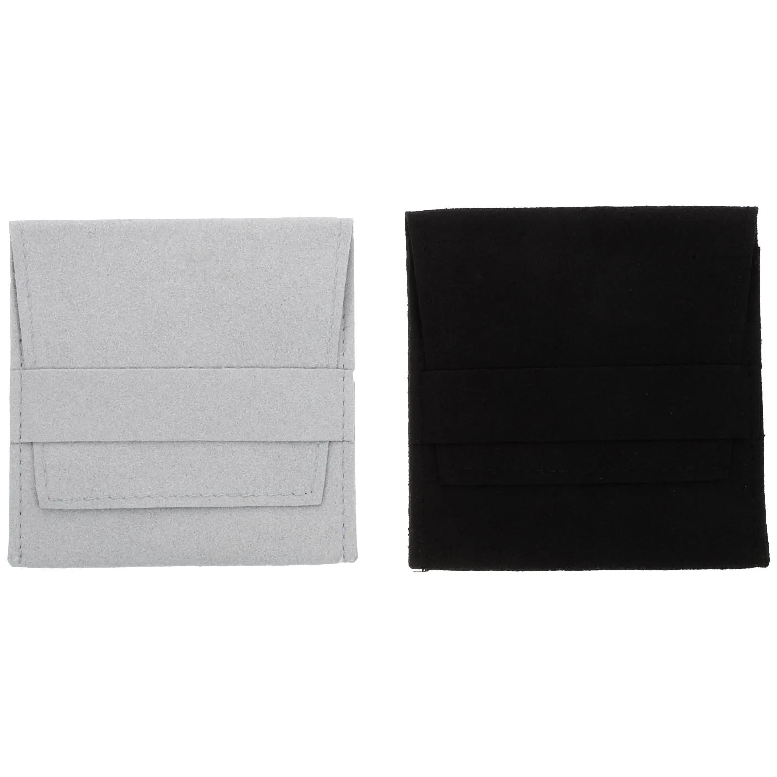 

2PCS Jewelry Storage Bag Microfiber Cloth Pouch Fleece Necklace Ring Holder Wrapping Travel Jade Gift Box Organizer