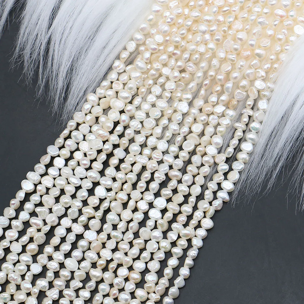 

Exquisite Natural Freshwater Irregular Small Pearl Beads with Horizontal Holes and Double-sided Luster DIY Accessories Necklaces