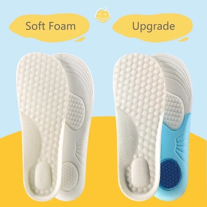 Kids Memory Foam Insoles Children Orthopedic Breathable Flat Foot Arch Support Insert Sport Shoes Running Pads Care Tool