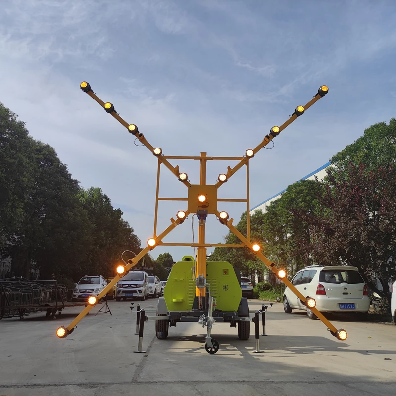 13 Years Professional Official Manufacturer Supply Industrial Towable Manual or Hydraulic Lifting 4M-4.6M Light Tower