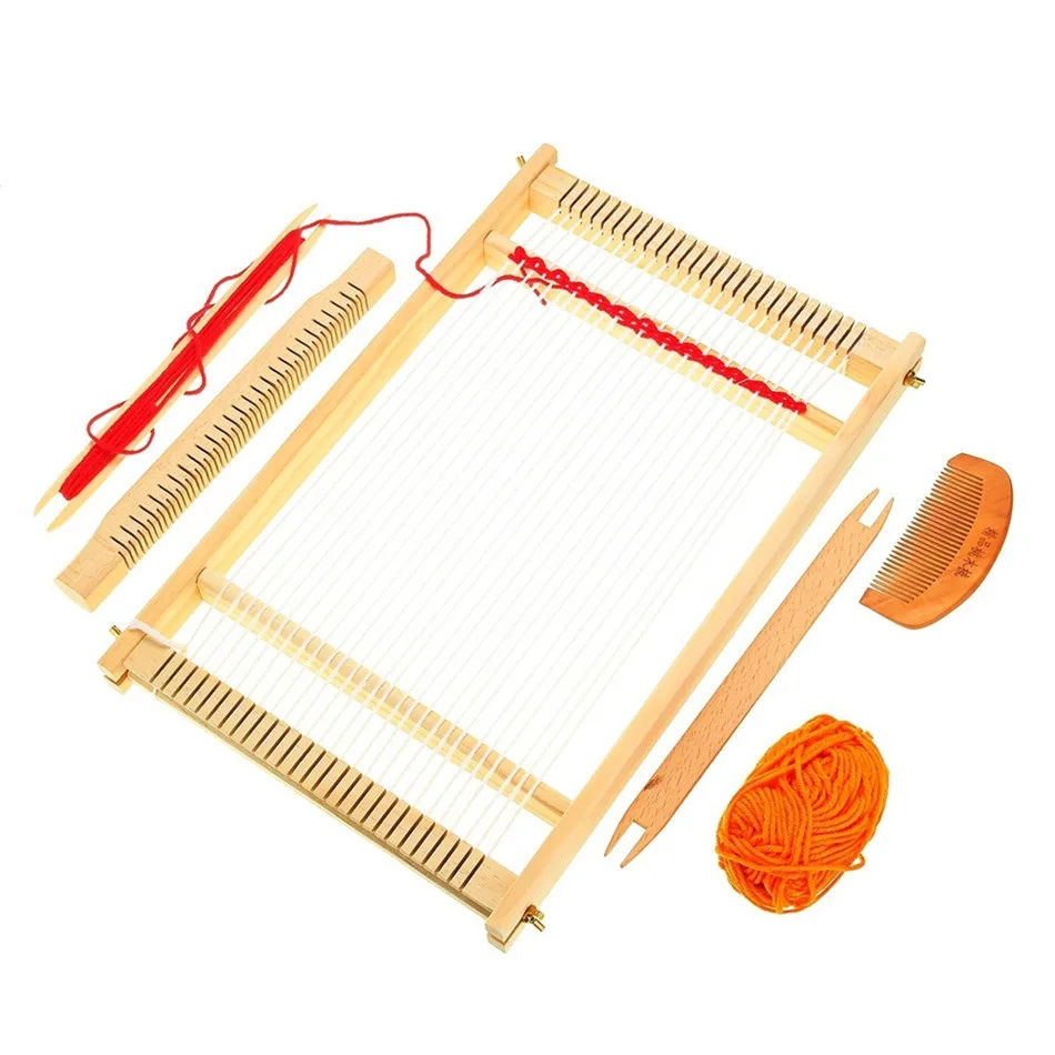 Wooden Weaving Loom Starter Kit 20cm Hand-Woven DIY Woven Set Household Tapestry Scarf Multifunctional Loom Sewing Machine