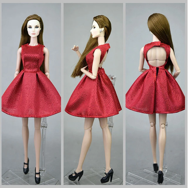Fashion O Neck Doll Dress For Barbie Clothes Outfits Backless Party Gown For Barbie Dollhouse 1 6 Dolls Accessories Kids Toys AliExpress