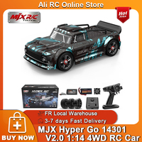 MJX Hyper Go 14301 V2.0 1:14 RC Car 4WD 65KM/H Brushless High Speed RC Racing Car 2.4G Remote Control Off-Road Truck Toy Model Adults Children's Gift