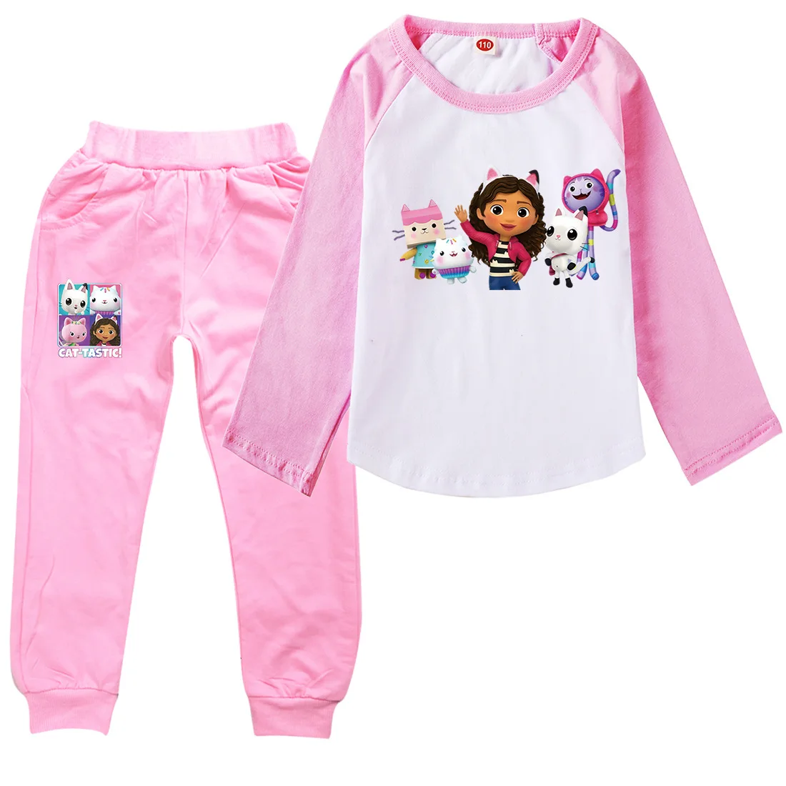 

Newest Gabby Doolhouse Clothes Kids Gaby Chat T-shirt Long Pants 2pcs Set Baby Girls Casual Tracksuit Sets Boys Autumn Tracksuit