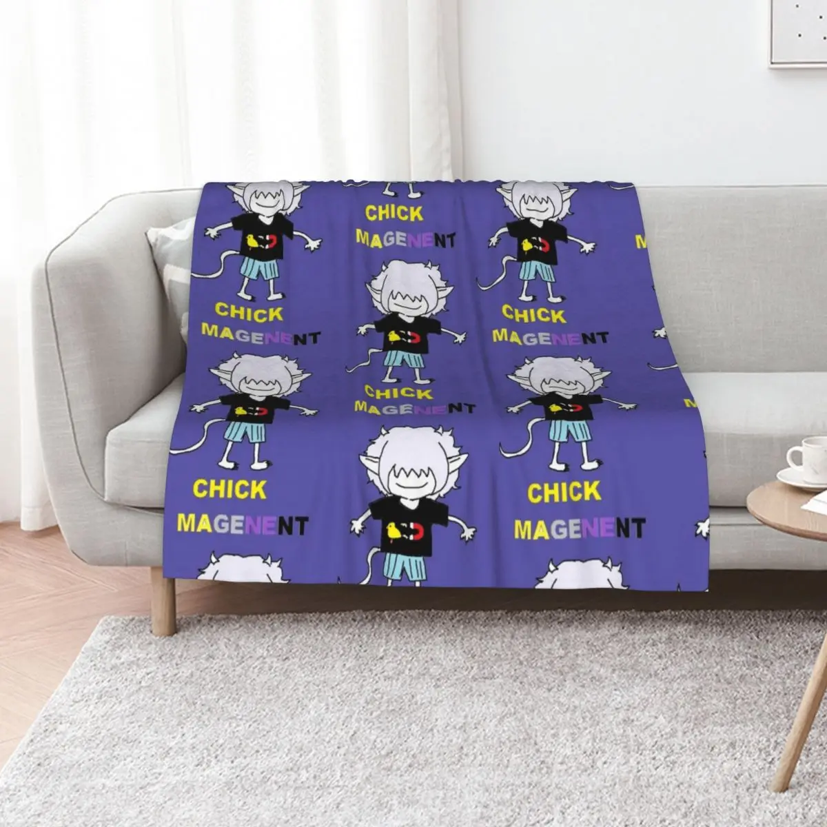 chick magnet *cooler version* Throw Blanket Polar funny gift Thermals For Travel Decoratives Decorative Sofas Beach Blankets
