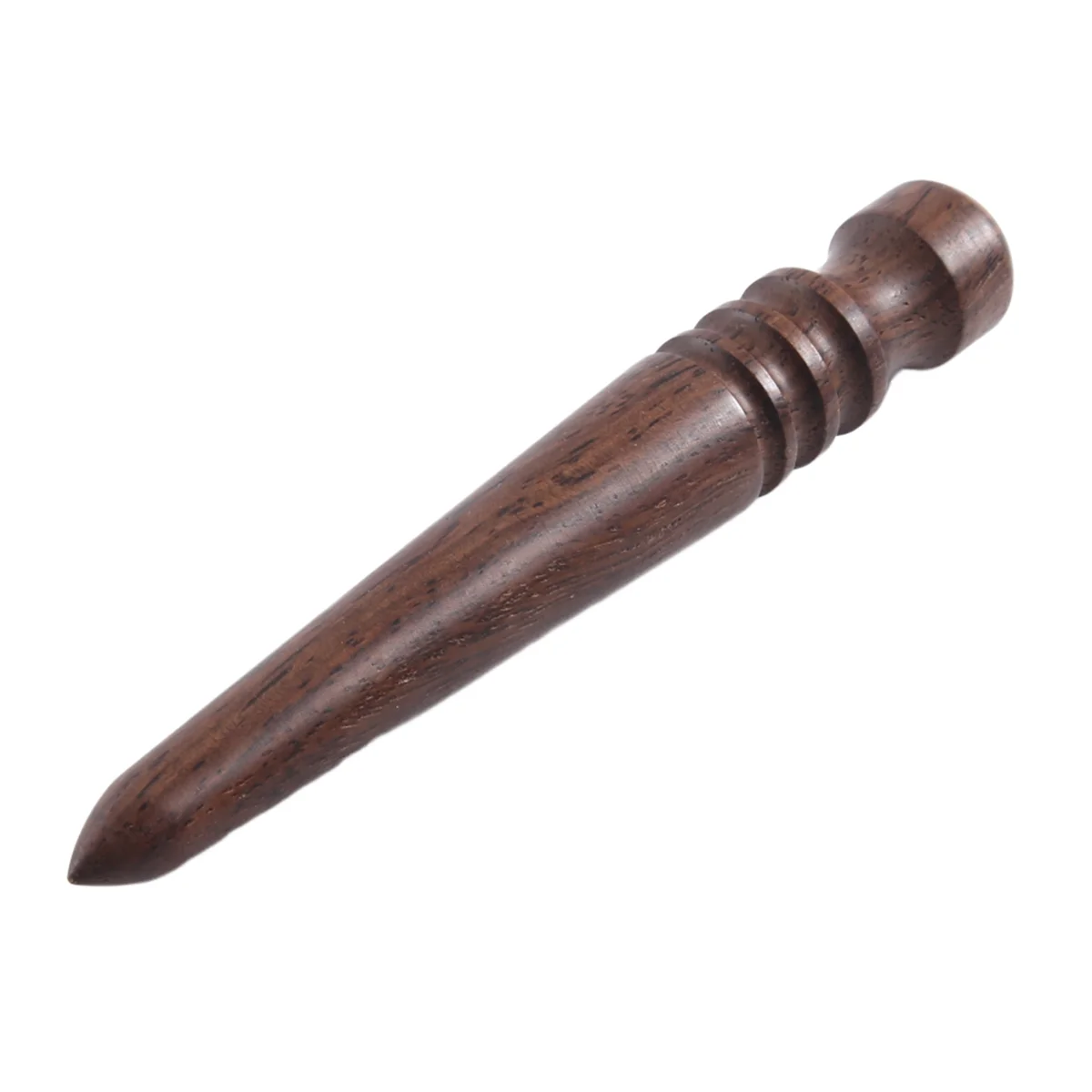 ABJT Wooden Leather Burnisher Tool - Tapered Edge Slicker Features 4 Grooves for Burnishing of Various Leather Thicknesses