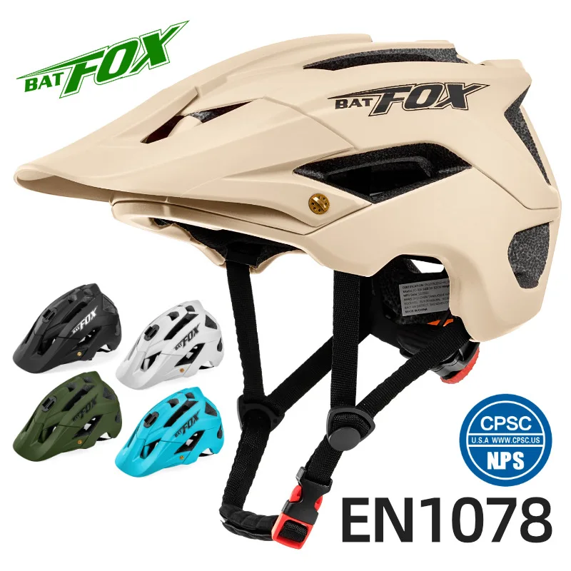 

BATFOXBicycle Helmet with Warning Light, Mountain Bike, Integrated Cycling Helmet, Safety Helmet