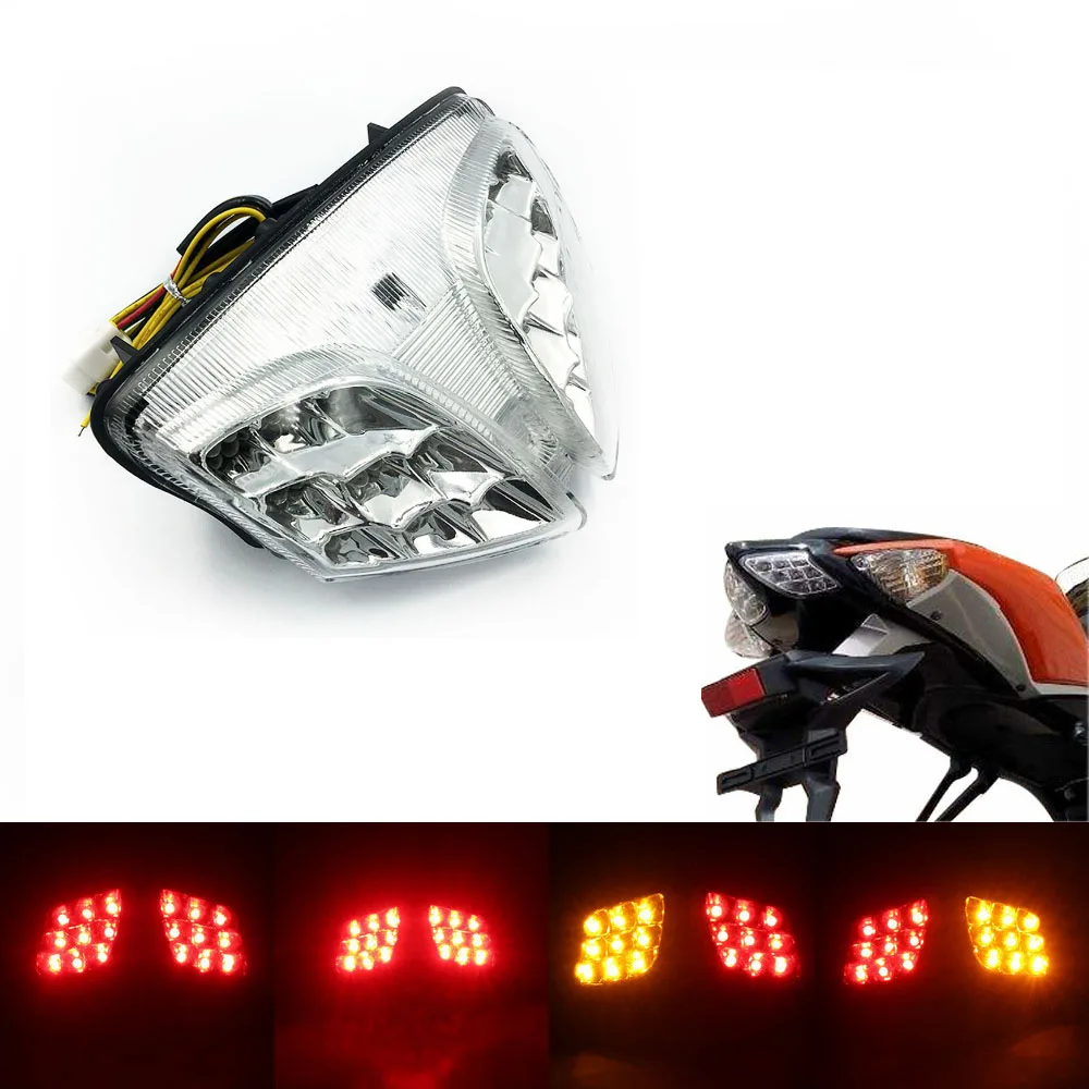 For Suzuki K8 K9 K11 GSX-R 600 750 2008-2021 GSXR 1000 2009-2016 Integrated LED Rear Tail Light Turn Signal RED
